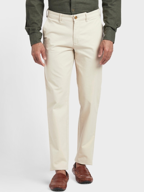 

ColorPlus Men Off-White Regular Fit Solid Chinos