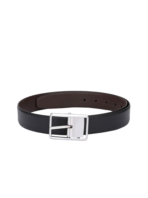 Pacific Gold Men Black & Brown Solid Genuine Leather Reversible Belt