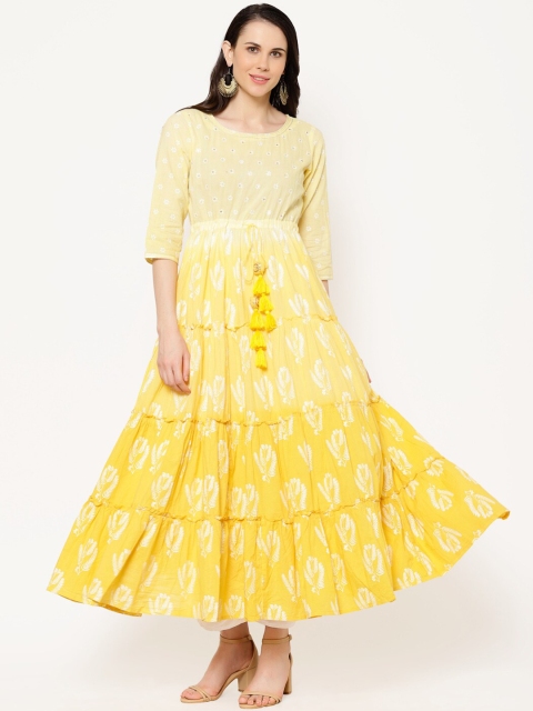 

Ramas Women Yellow Dyed Maxi Dress