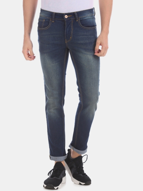 

Newport Men Navy Blue Tapered Fit Mid-Rise Clean Look Jeans