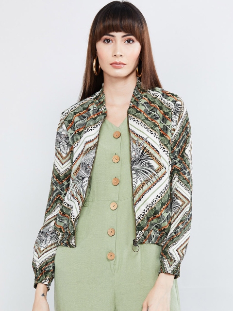 

max Women Green Printed Tailored Jacket