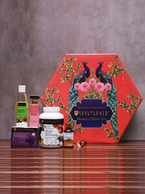 

Soulflower Set Of 5 Beauty Elixir Set, Red
