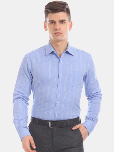 

Arrow Men Blue Slim Fit Striped Casual Shirt