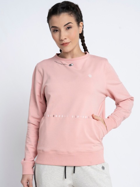 

Cultsport Women Pink Solid Sweatshirt