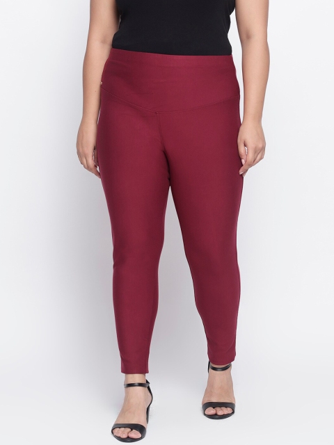 

Amydus Women Maroon Solid Tummy Shaper Jeggings