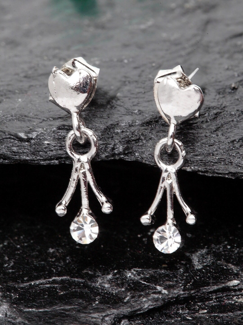 

Stoln Silver-Plated Contemporary Drop Earrings