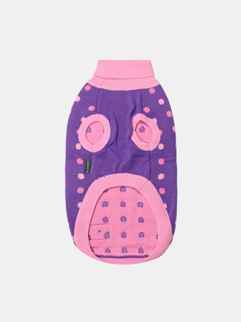 

Heads Up For Tails Purple & Pink Polka Dot Dog Sweater