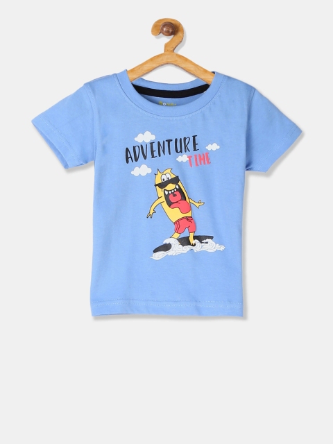 

Donuts Boys Blue Printed Round Neck T-shirt