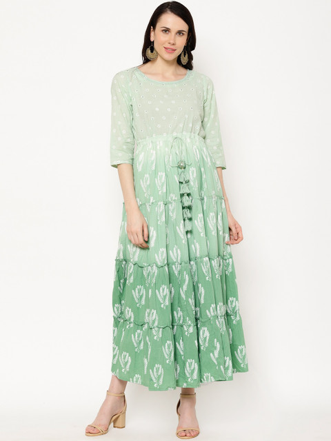 

Ramas Women Green Dyed Maxi Dress