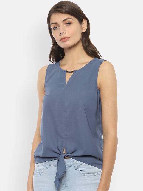 

Van Heusen Woman Women Blue Solid Top