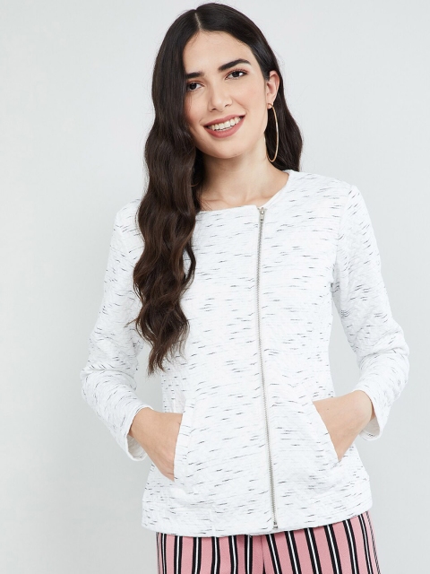 

max Women Off-White Self Design Sweatshirt