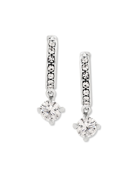 

Mahi White Contemporary Drop Earrings