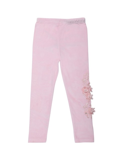

Peek-A-Boo-Zoo Girls Pink Embellished Tights
