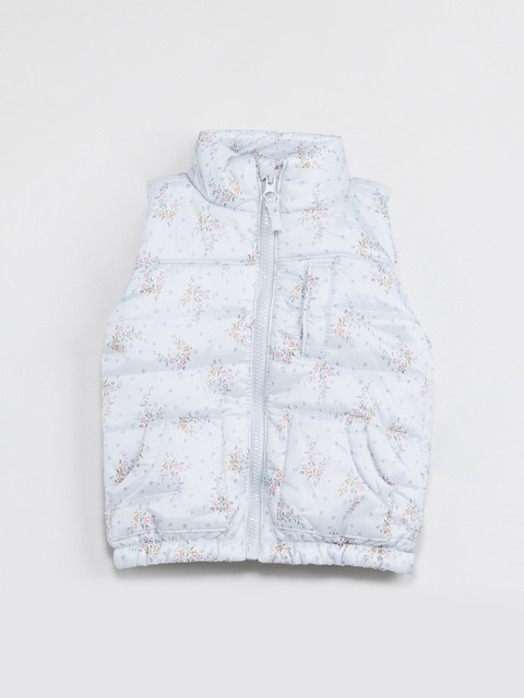 

max Girls Grey Printed Puffer Jacket