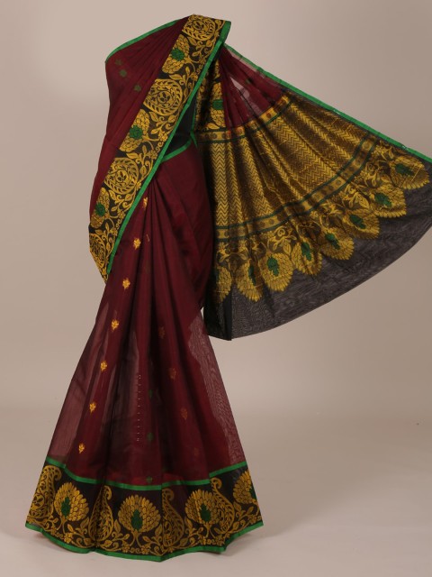 

Pothys Brown Woven Design Silk Cotton Saree