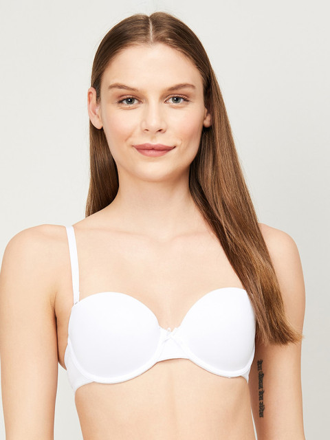 

Ginger by Lifestyle White Solid Non-Wired Non Padded Balconette Bra 8903732395326