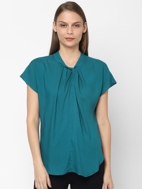 

Allen Solly Woman Blue Solid Top