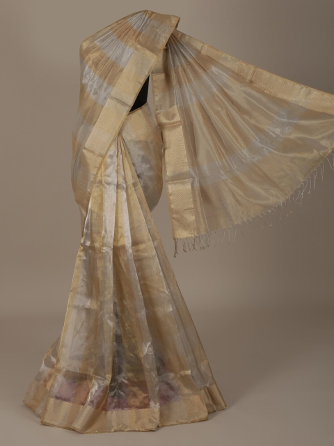 

Pothys Gold-Toned Woven Design Silk Cotton Saree