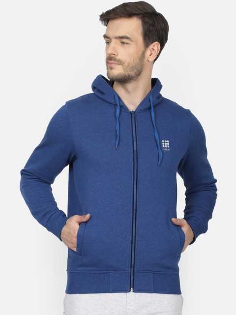 

rock.it Men Blue Solid Hooded Sweatshirt