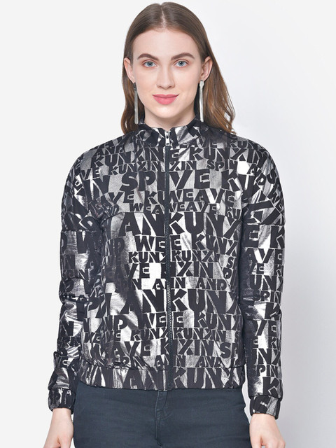 

Martini Women Black Printed Lightweight Tailored Jacket