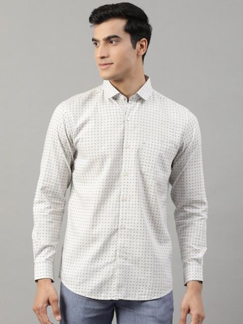 

HARSAM Men Grey Regular Fit Printed Casual Shirt