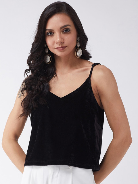 

MAGRE Women Black Solid Top
