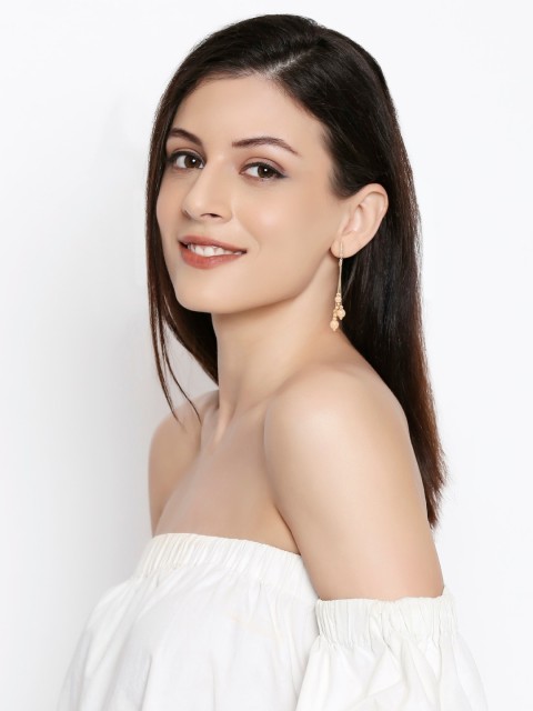

Mahi Rose Gold-Plated Contemporary Drop Earrings