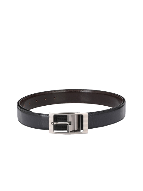 

Calvadoss Men Black & Brown Textured Reversible Formal Belt