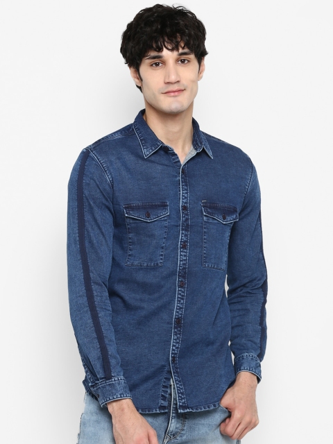 

SPYKAR Men Blue Slim Fit Faded Casual Shirt