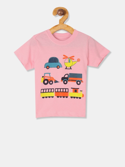 

Donuts Boys Pink Printed Round Neck T-shirt