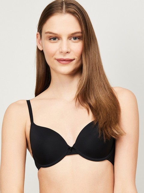 

Ginger by Lifestyle Black Solid Non-Wired Non Padded T-shirt Bra 8903732395982