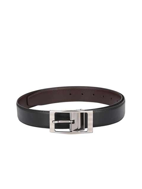 

Calvadoss Men Black & Brown Textured Reversible Belt