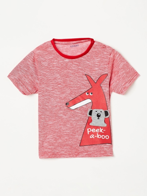 

Juniors by Lifestyle Boys Red Printed Round Neck T-shirt