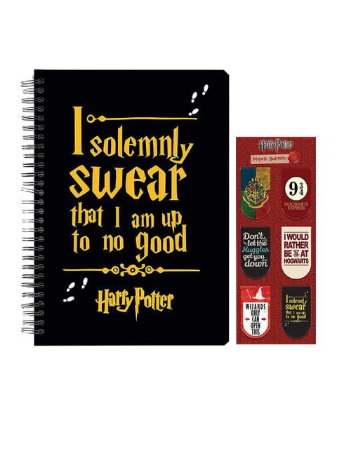 

MC SID RAZZ Black & Red Solemnly Swear Notebook with Bookmark