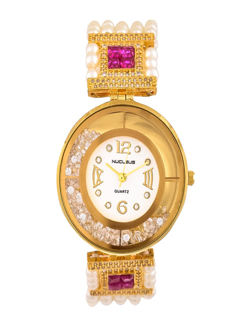 

Nucleus Women White & Gold-Toned Analogue Watch NTALGWM