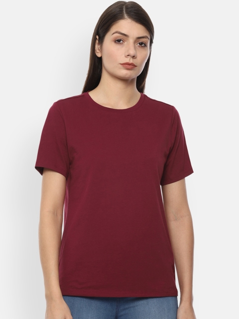 

Van Heusen Woman Maroon Solid Top