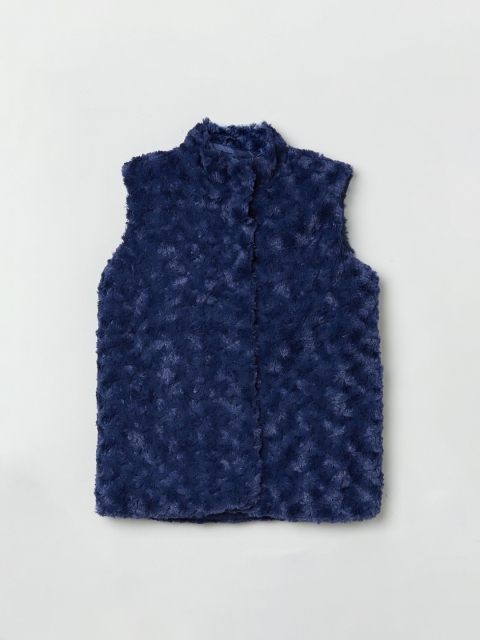 

max Girls Blue Self Design Tailored Jacket