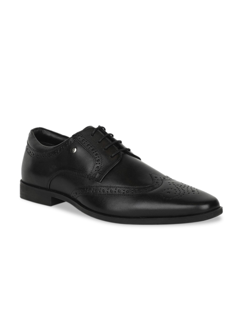 

Hush Puppies Men Black Solid Leather Formal Brogues