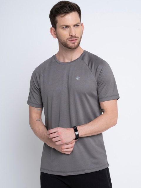 

Cultsport Men Grey Printed Round Neck T-shirt