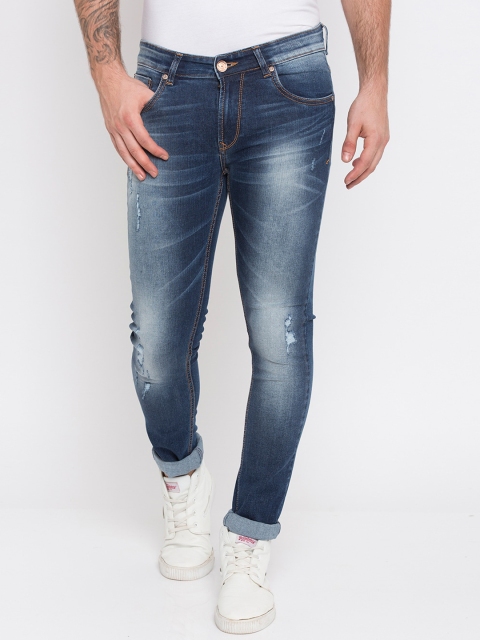 

SPYKAR Men Blue Skinny Fit Low-Rise Low Distress Jeans