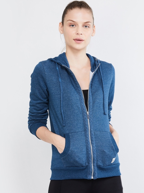 

max Women Blue Printed Sporty Jacket