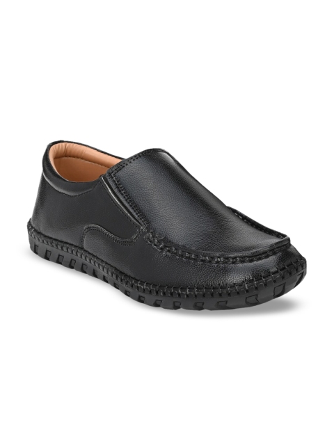 

Mactree Men Black Solid Formal Slip-On Shoes
