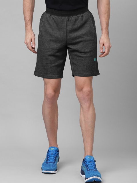 

ASICS Men Charcoal Grey Solid Regular Fit Sports Shorts