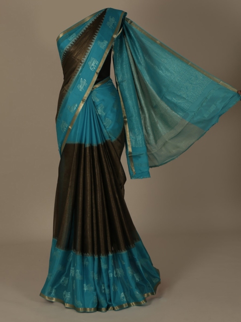 

Pothys Green Woven Design Pure Chiffon Saree