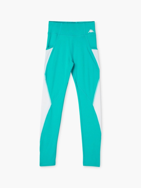 

Kappa Girls Turquoise Blue Colourblocked Ankle Length Leggings