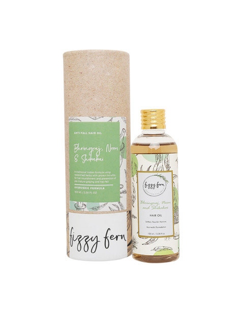 

Fizzy Fern Unisex Bhringraj Neem and Shikakai Anti Hair-Fall Oil, Brown