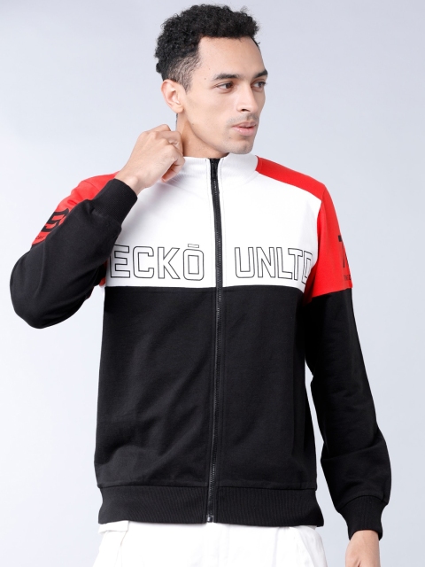 

Ecko Unltd Men White & Black Colourblocked Sweatshirt