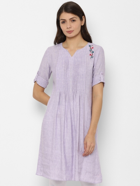 

Allen Solly Woman Purple Solid Tunic