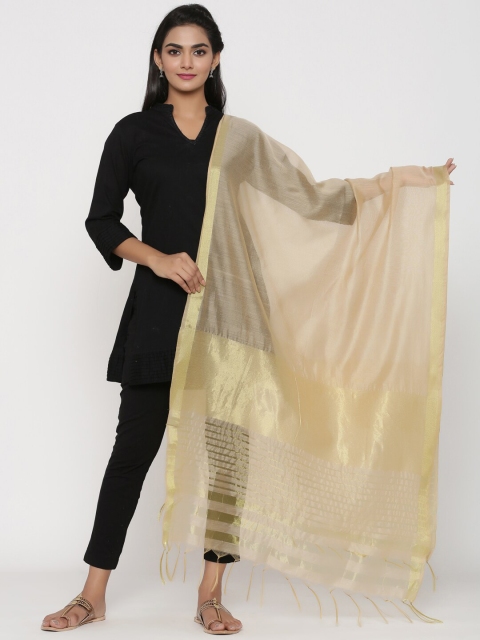

RANGMAYEE Women Beige Woven Design Dupatta