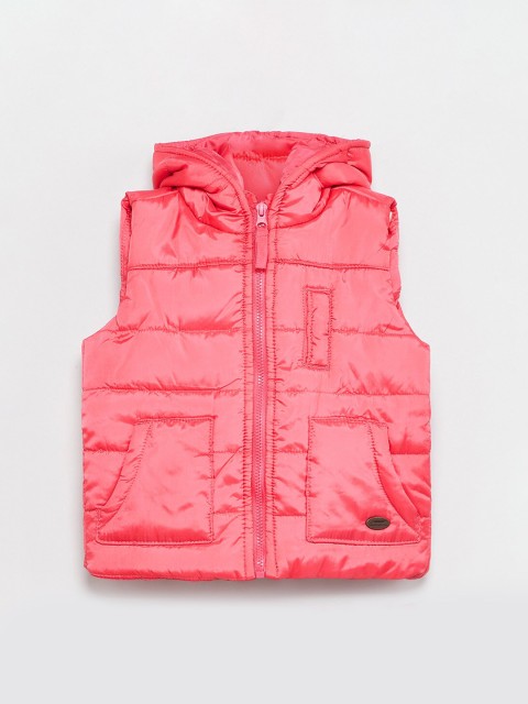 

max Girls Fuchsia Printed Padded Jacket